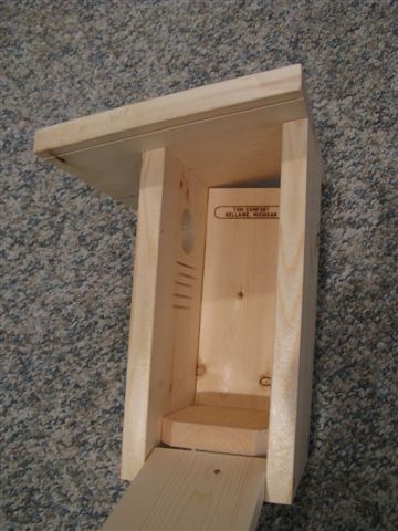 Nest boxes MUST be able to be opened for monitoring (photo courtesty of T. Comfort)